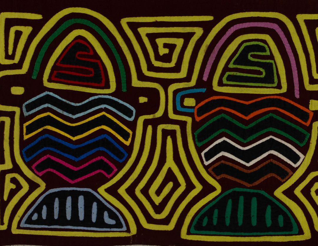 Traditional Multi-Color Flower Basket Mola