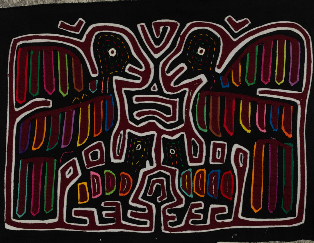 Traditional Red White and Black Family Affair Mola