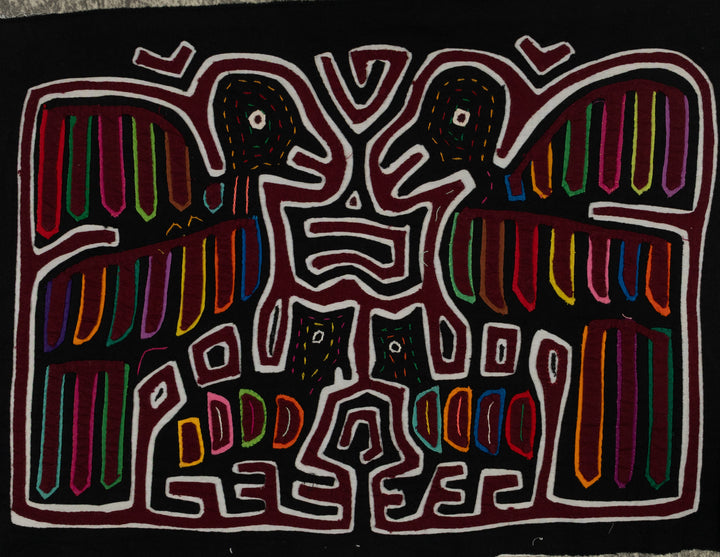 Traditional Red White and Black Family Affair Mola