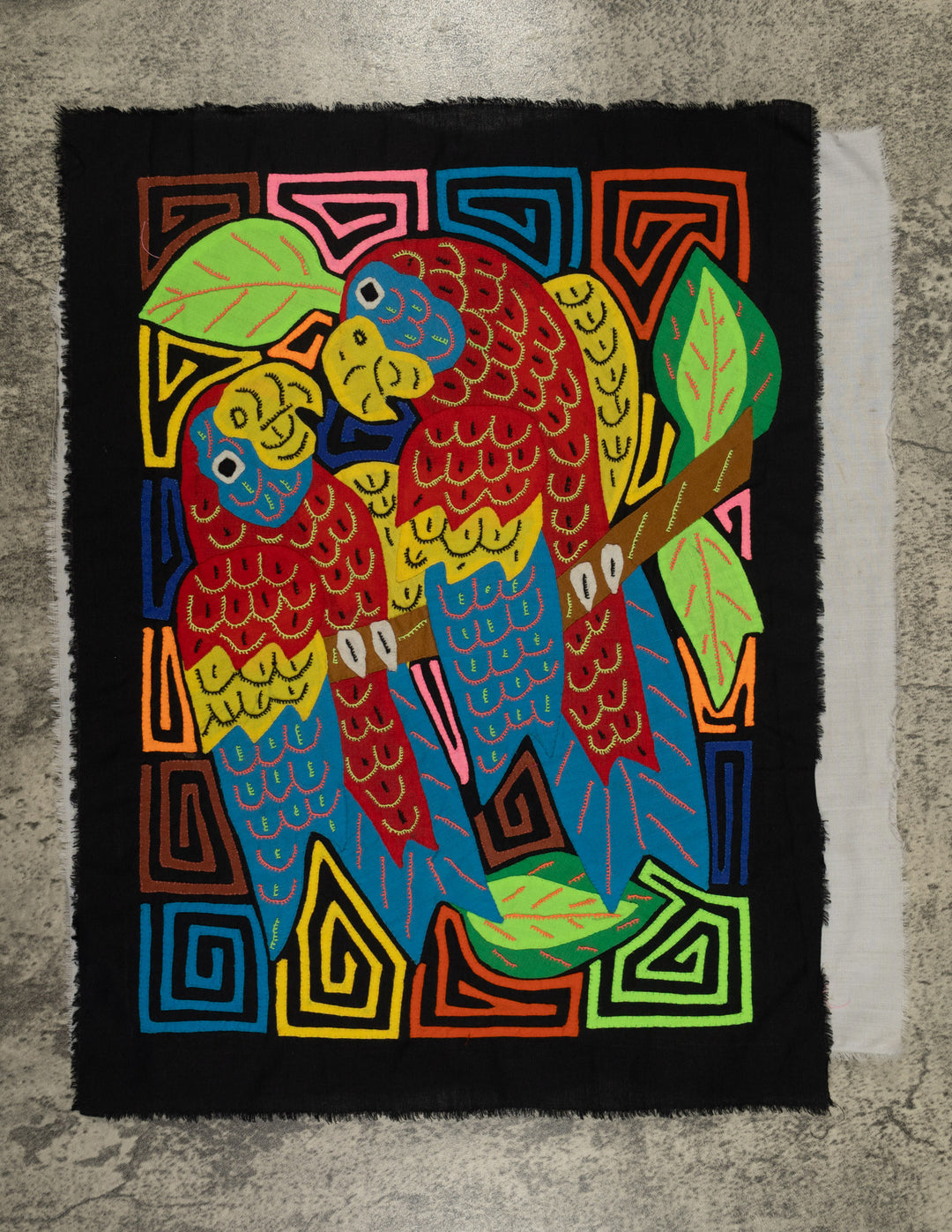 Tropical Macaws with Blue Wings Mola