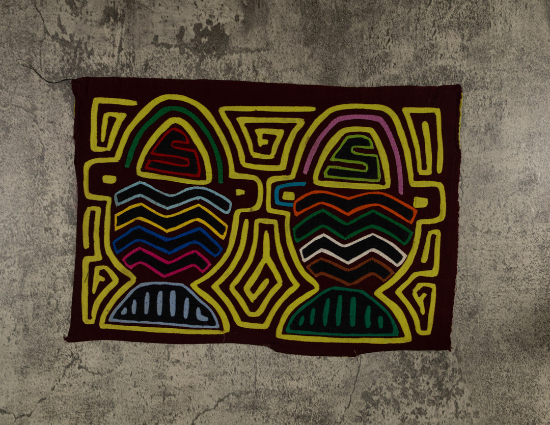 Traditional Multi-Color Flower Basket Mola