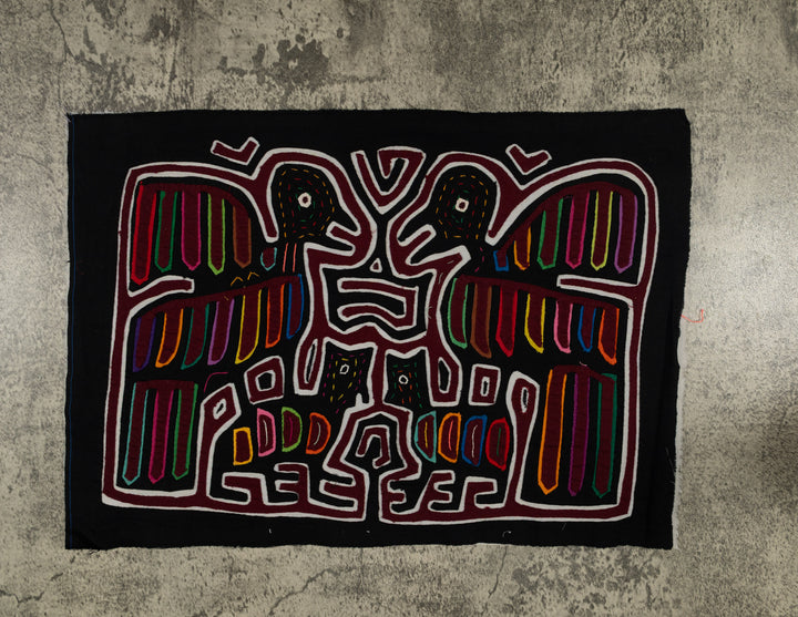 Traditional Red White and Black Family Affair Mola