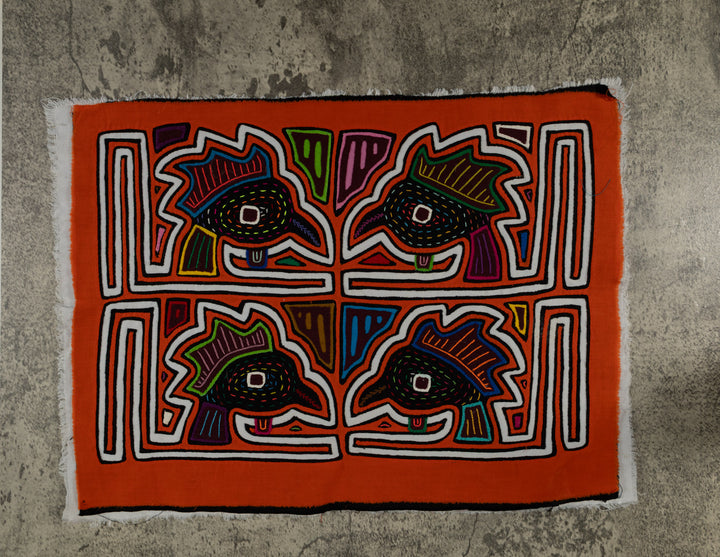 Classic Orange And White Bird Head Mola