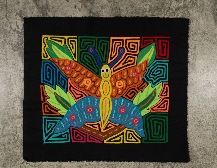 Fantasy Orange Blue And Yellow Jungle Butterfly Mola