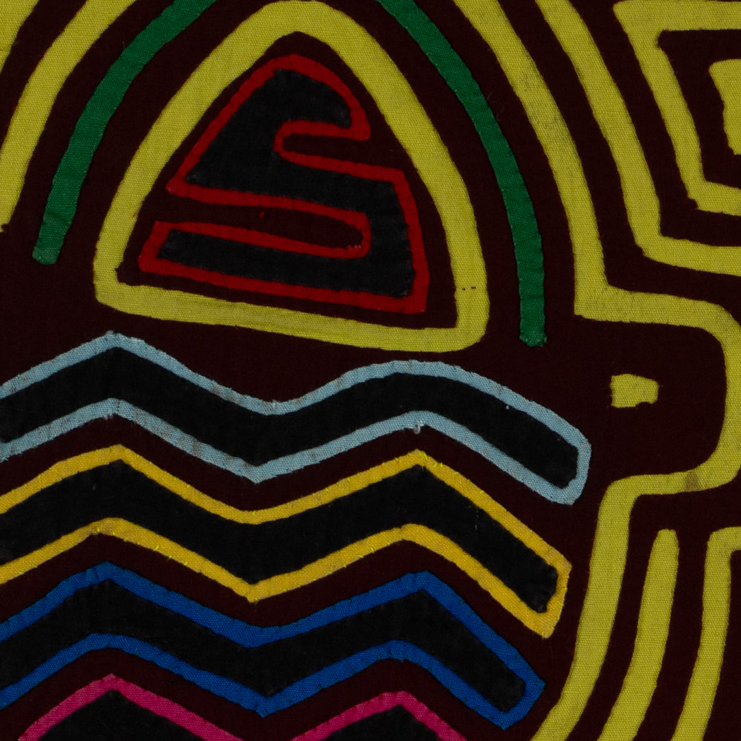 Traditional Multi-Color Flower Basket Mola