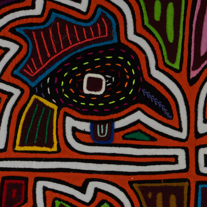 Classic Orange And White Bird Head Mola