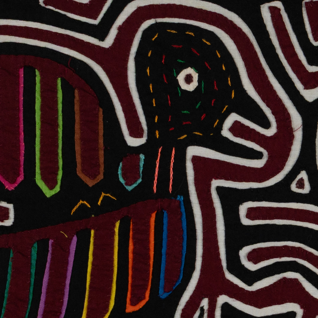 Traditional Red White and Black Family Affair Mola