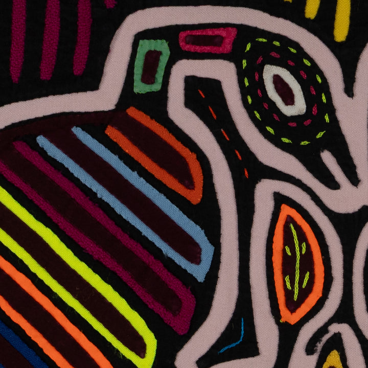 Traditional Black And White Rainbow Lovebird Mola