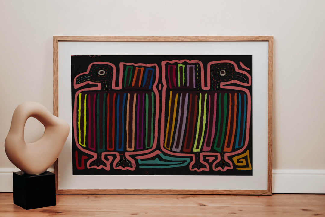 Classic Rainbow Colors Peacock Bird Mola