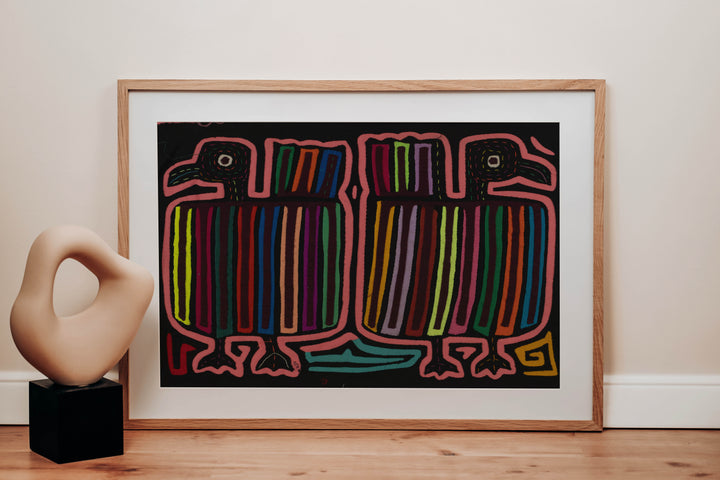 Classic Rainbow Colors Peacock Bird Mola