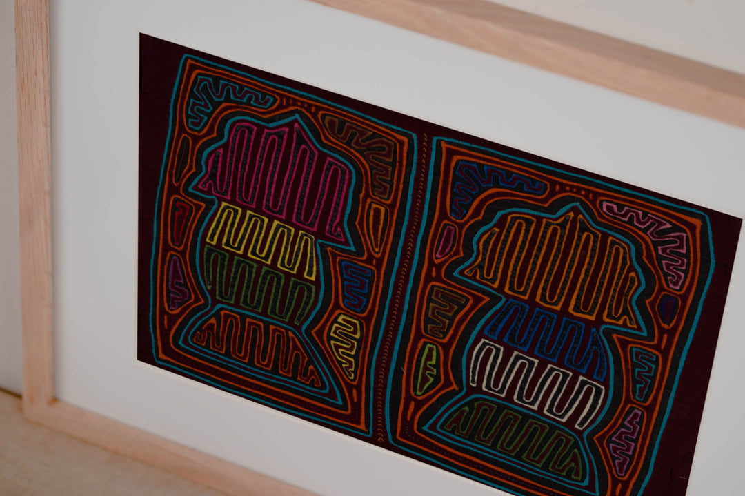 Traditional Burgundy And Blue Classic Design Mola