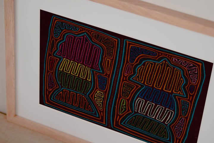 Traditional Burgundy And Blue Classic Design Mola