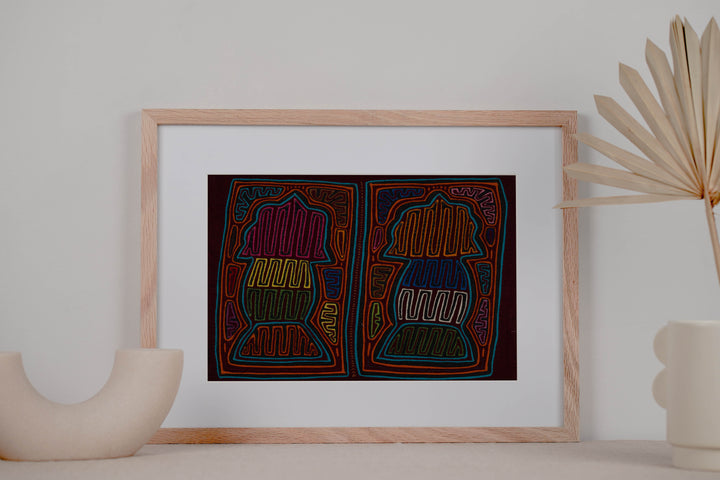 Traditional Burgundy And Blue Classic Design Mola