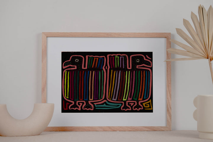 Classic Rainbow Colors Peacock Bird Mola