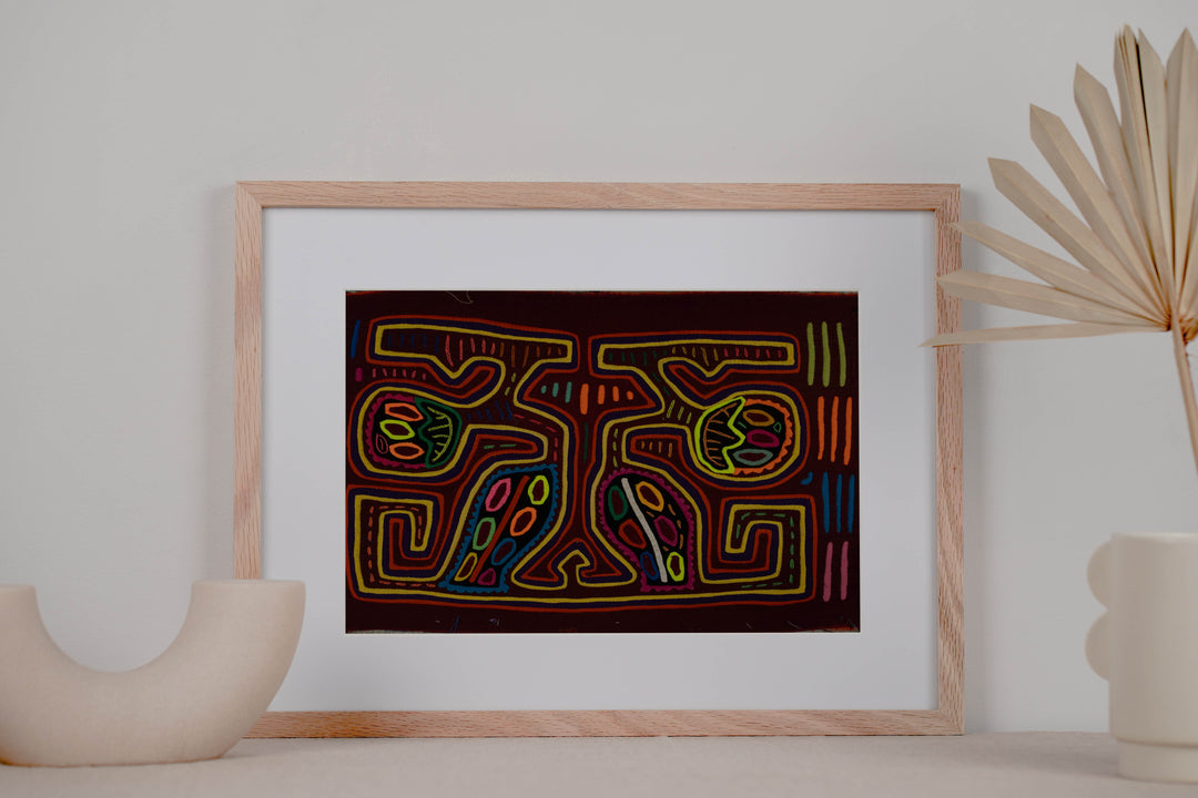 Classic Burgundy And Yellow Happy Octopus Mola