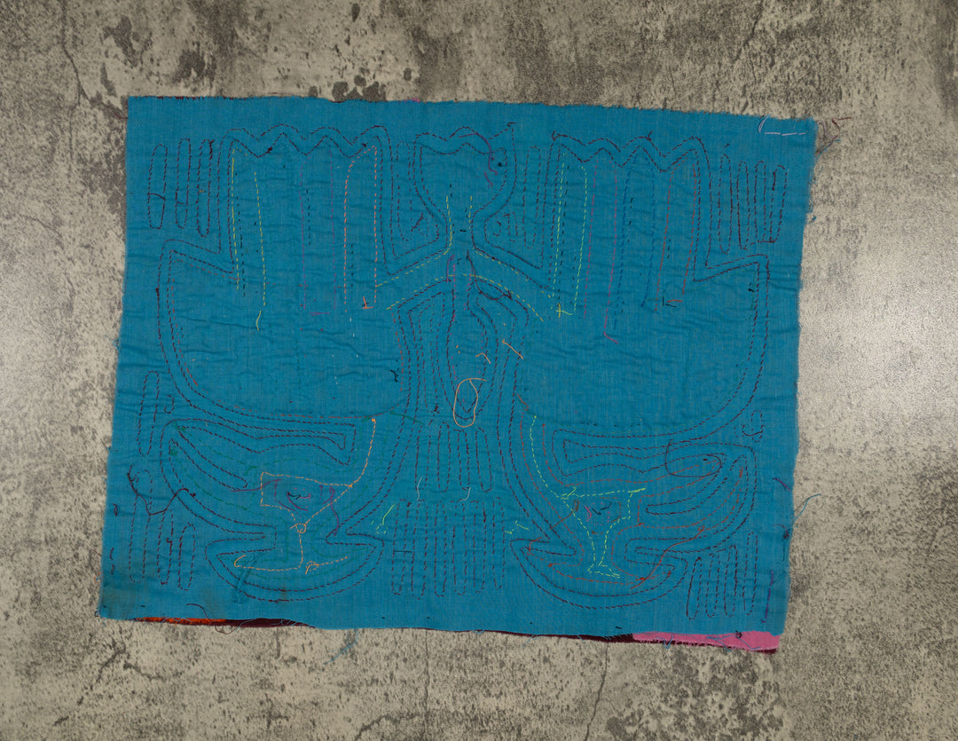 Classic Maroon And Turquoise Jungle Bird Mola