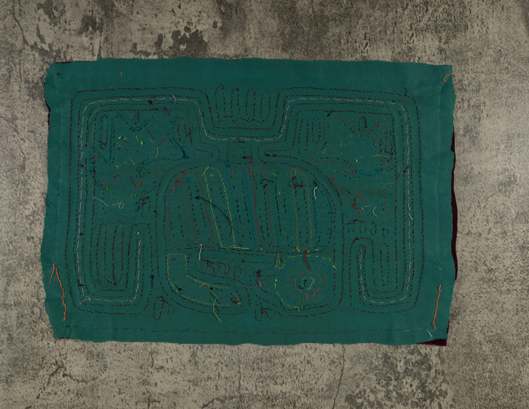 Traditional Burgundy And Green Bird and Fishy Ghost Mola