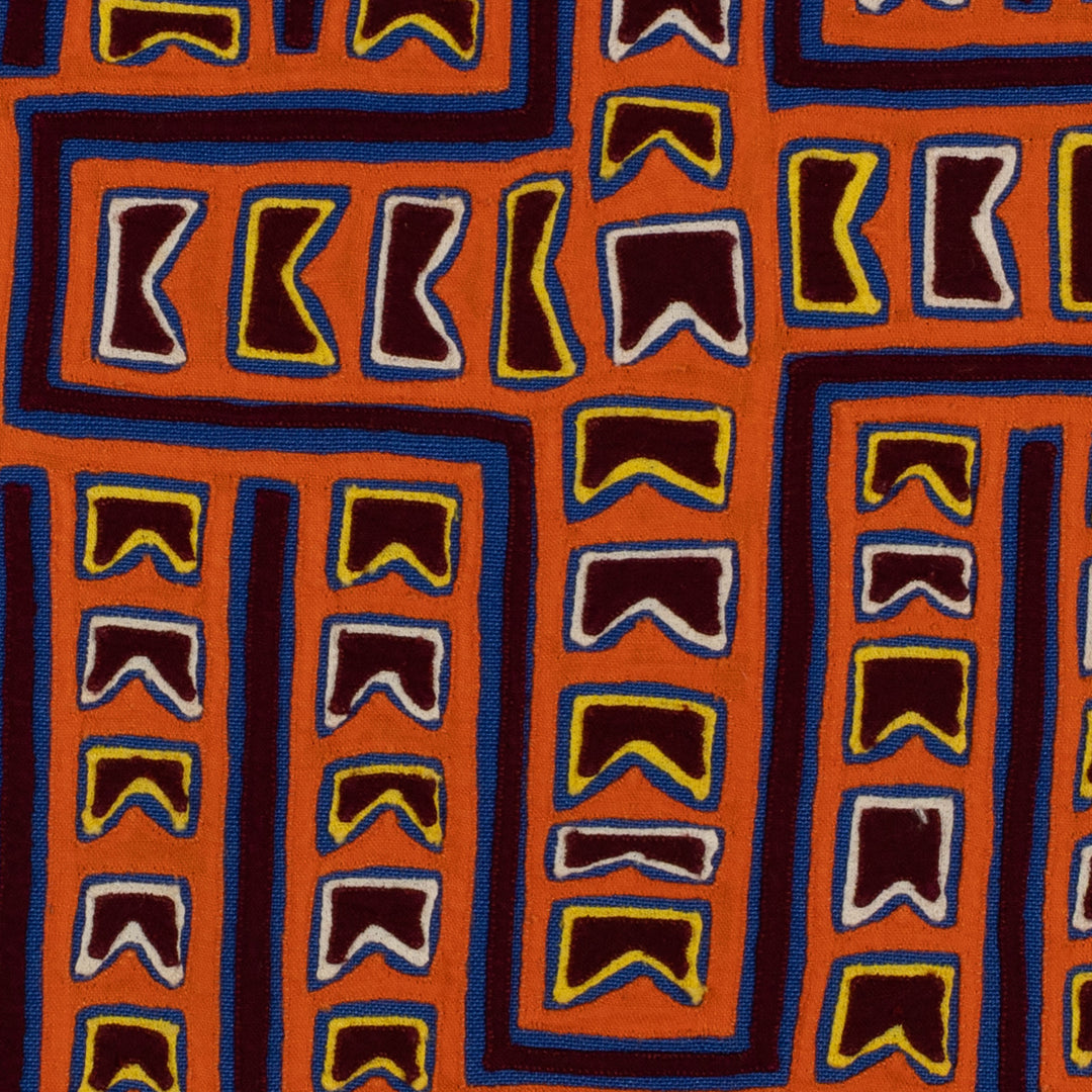 Traditional Orange Christian Cross Mola