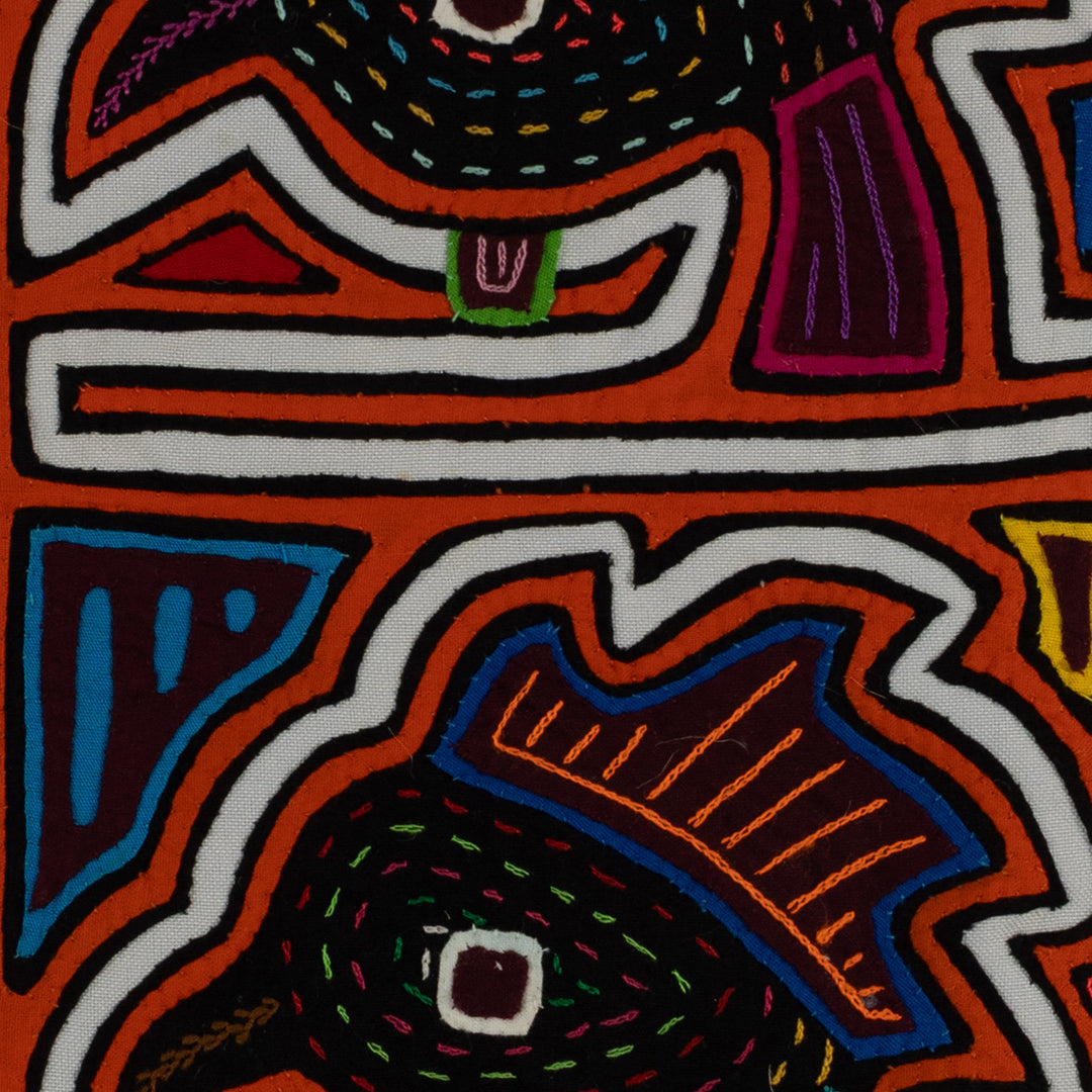 Classic Orange And White Bird Head Mola