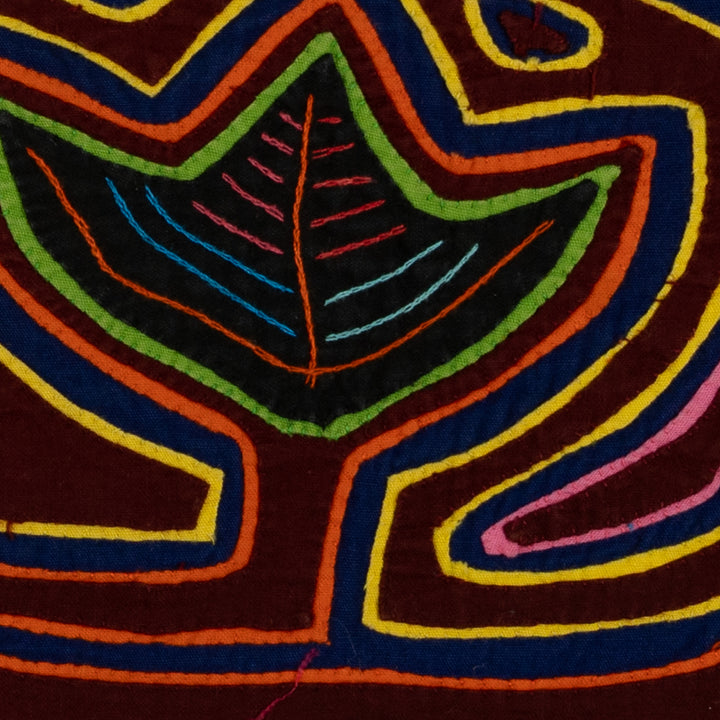 Traditional Burgundy And Yellow Smily Face Floral 25 Mola