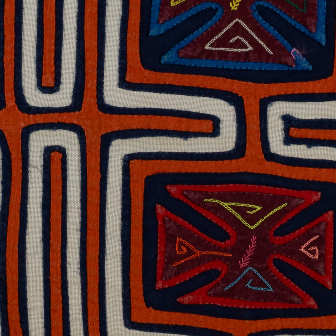 Orange And White Squares Of Life Mola