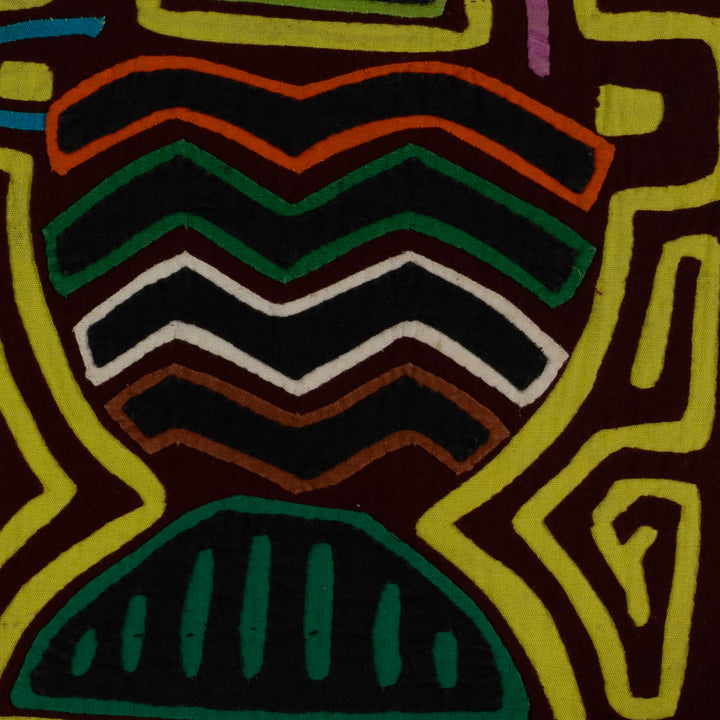 Traditional Multi-Color Flower Basket Mola