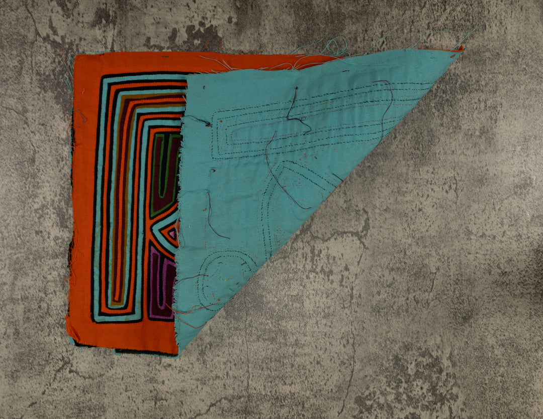 Traditional Orange And Turquoise Christmas Bell Mola