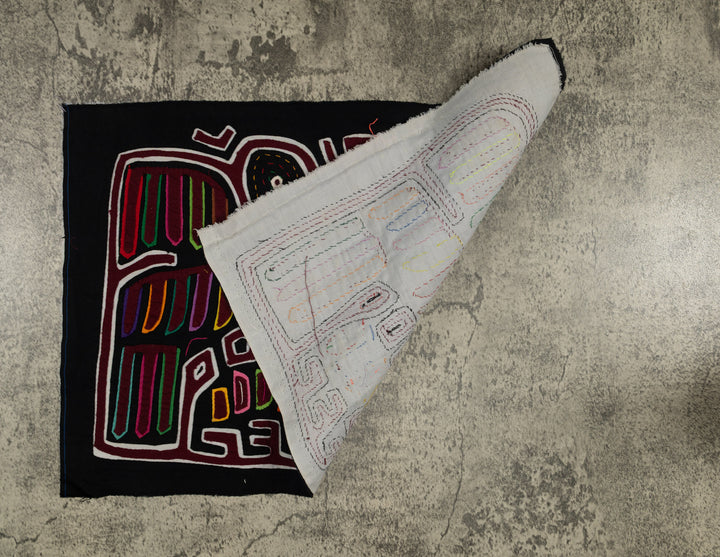 Traditional Red White and Black Family Affair Mola