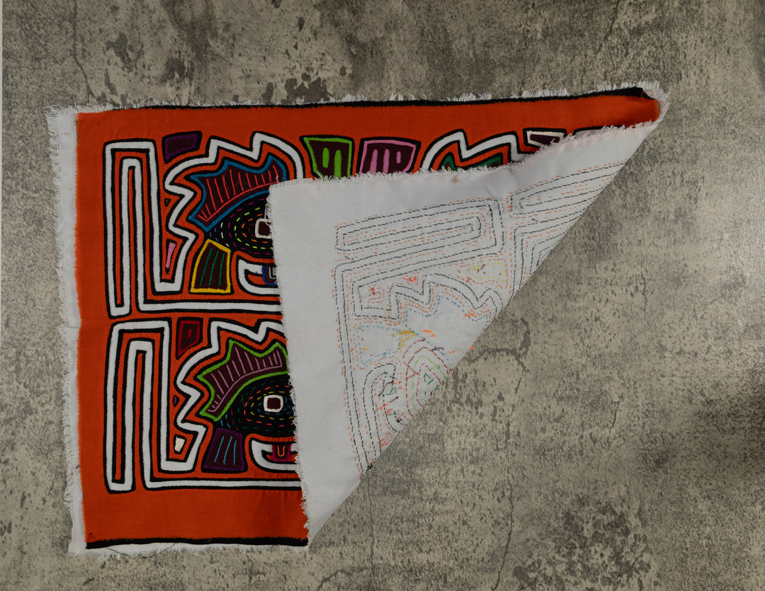 Classic Orange And White Bird Head Mola