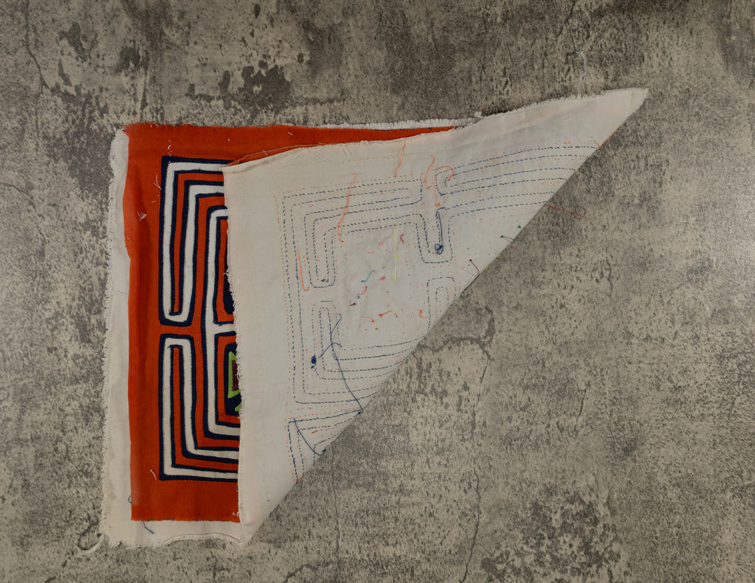 Orange And White Squares Of Life Mola