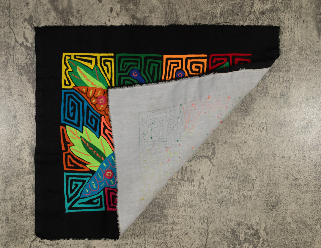 Fantasy Orange Blue And Yellow Jungle Butterfly Mola