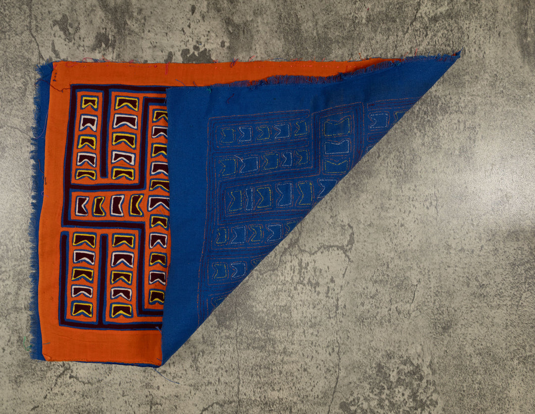 Traditional Orange Christian Cross Mola