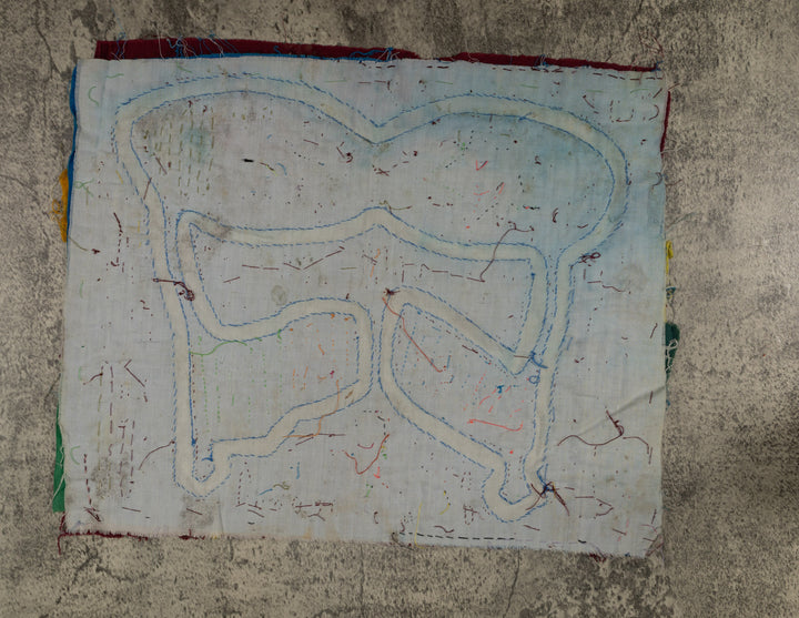 Classic Maroon And White Flag Day Mola