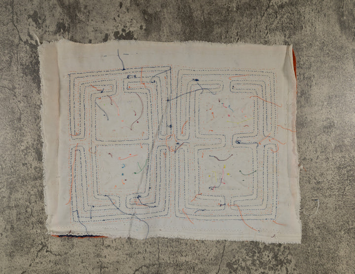 Orange And White Squares Of Life Mola