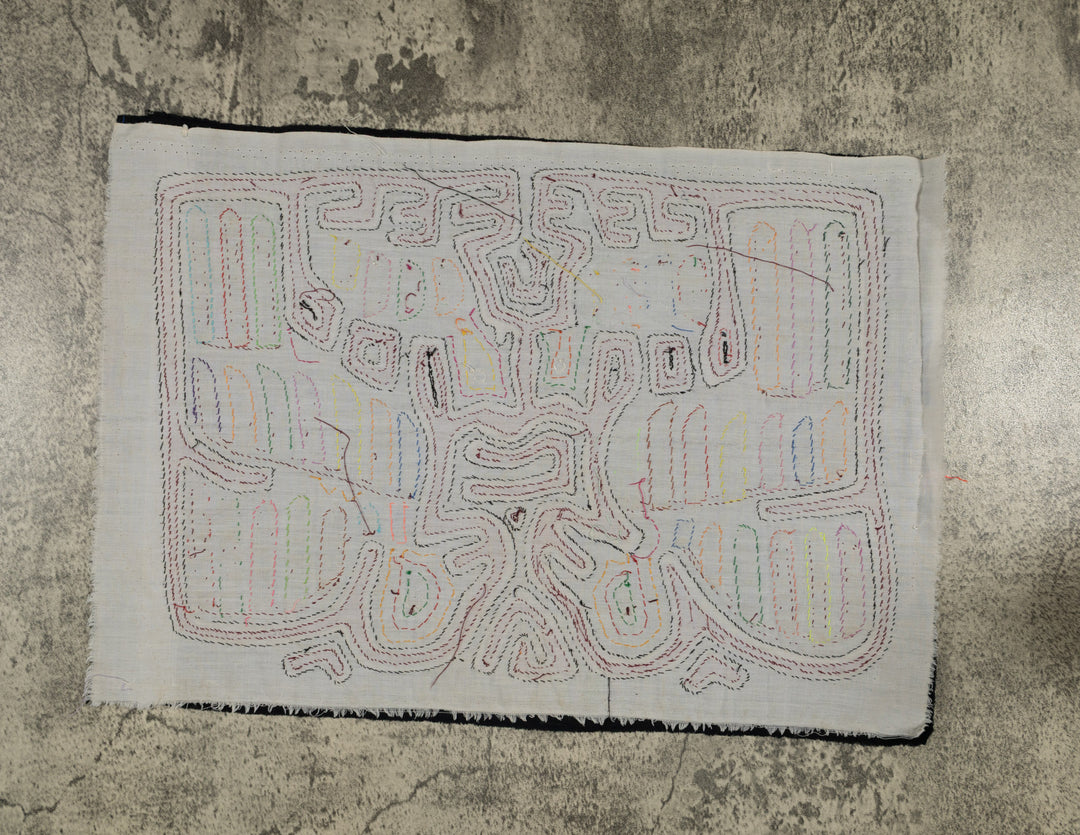 Traditional Red White and Black Family Affair Mola