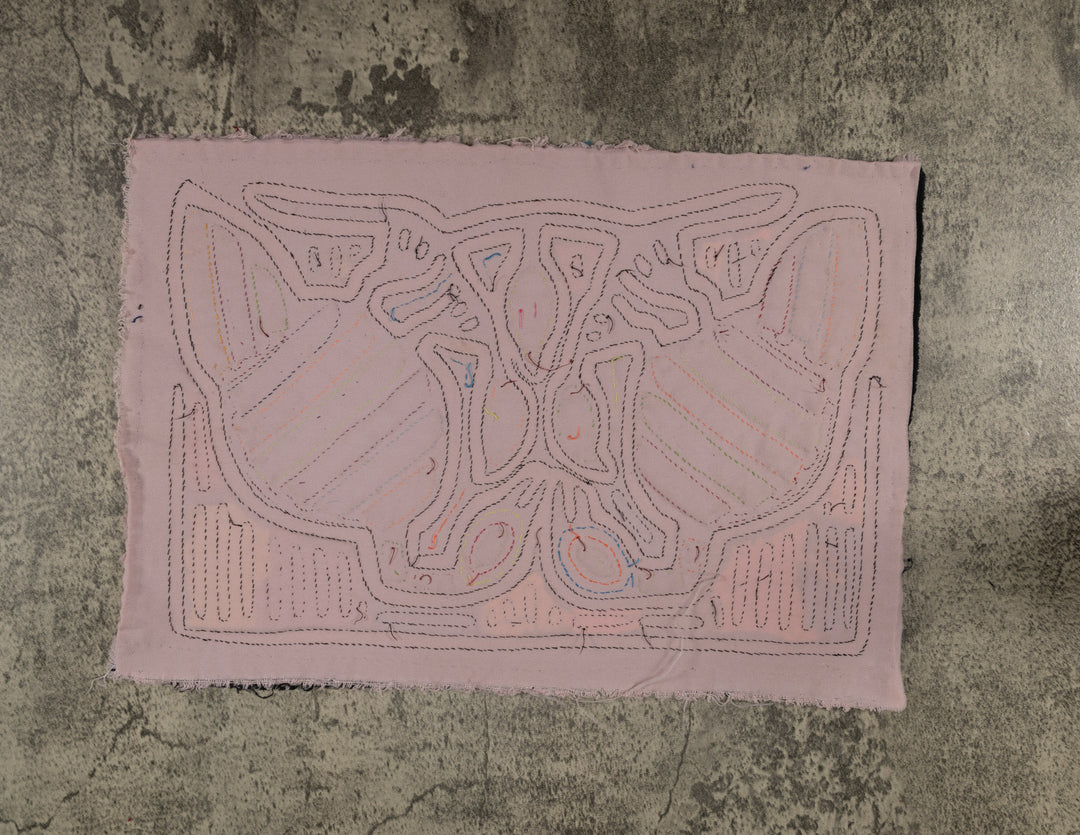 Traditional Black And White Rainbow Lovebird Mola