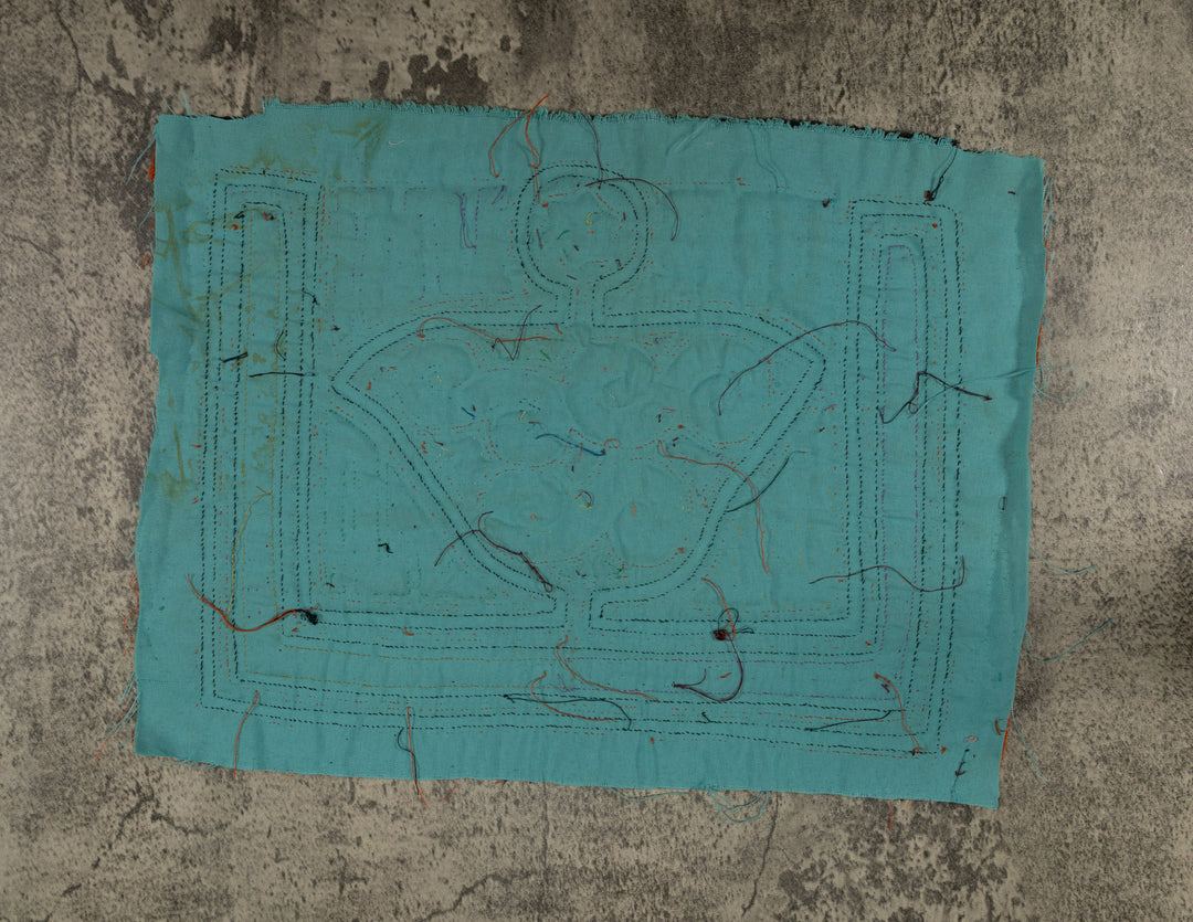 Traditional Orange And Turquoise Christmas Bell Mola