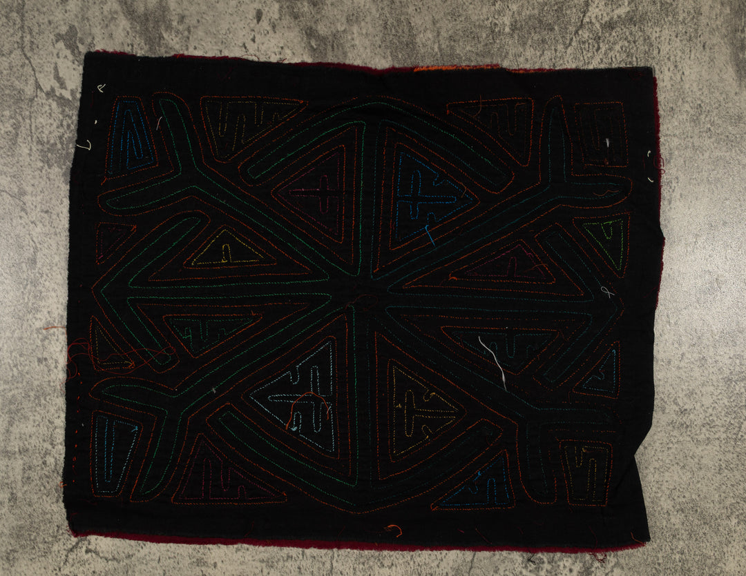 Traditional Burgundy Orange And Turquiose Classic Mola