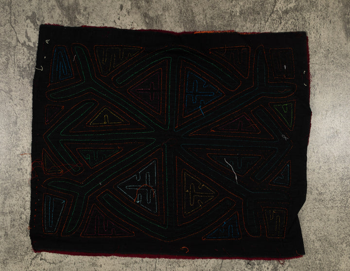 Traditional Burgundy Orange And Turquiose Classic Mola