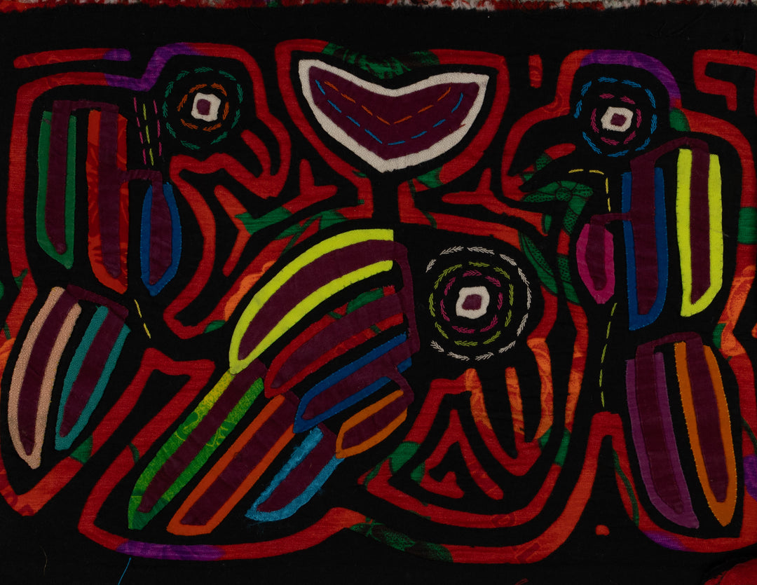 Traditional Black And Red Family Affair Mola