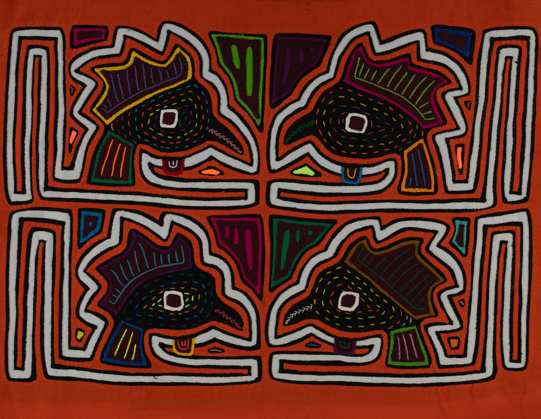 Classic White And Orange Bird Head Mola