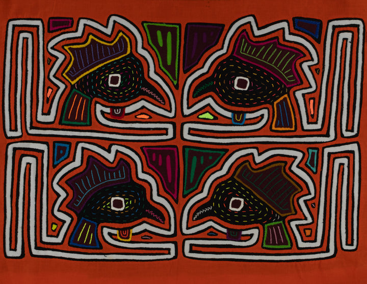 Classic White And Orange Bird Head Mola