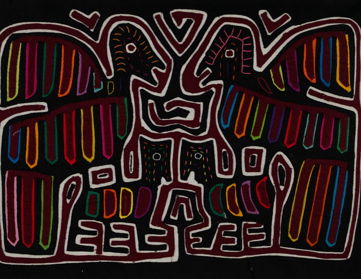 Traditional Red White and Black Family Affair Mola