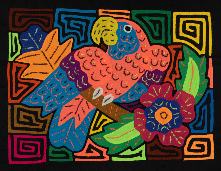 Fantasy Orange And Blue Parrot Bird Mola