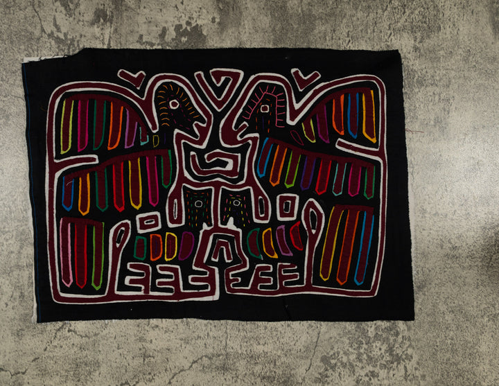 Traditional Red White and Black Family Affair Mola