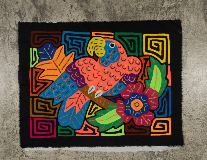 Fantasy Orange And Blue Parrot Bird Mola