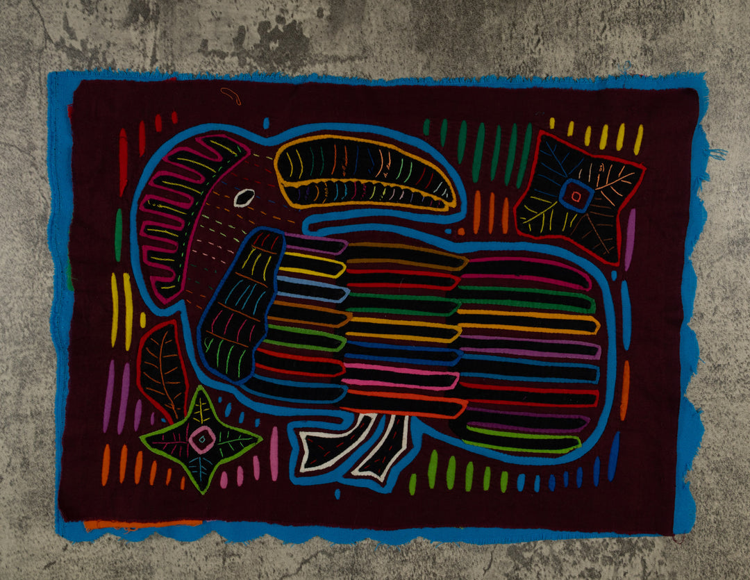 Maroon And Turquoise Jungle Bird Mola