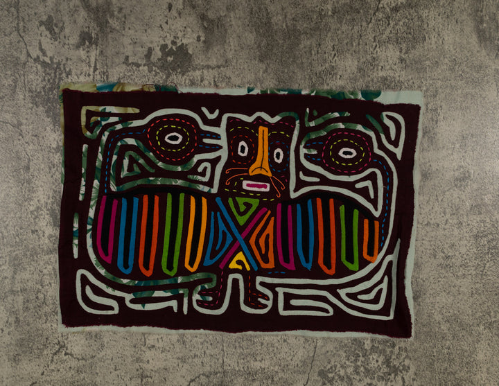 Vintage Maroon King Of The Jungle With Advicers Mola