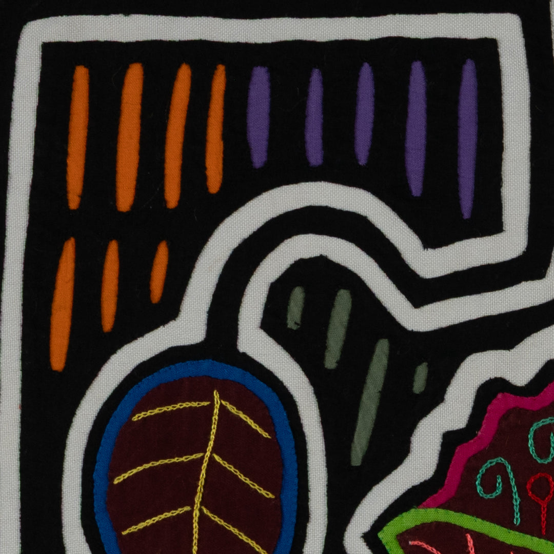 Classic Black And White Floral Flower Mola