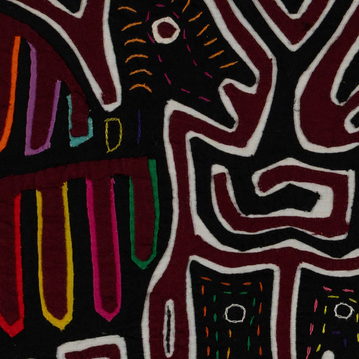 Traditional Red White and Black Family Affair Mola